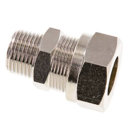 18L & R1/2'' Nickel plated Brass Straight Cutting Fitting with Male Threads 65 bar ISO 8434-1