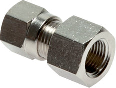 6LL & G1/4'' Nickel plated Brass Straight Cutting Fitting with Female Threads 100 bar ISO 8434-1 [2 Pieces]