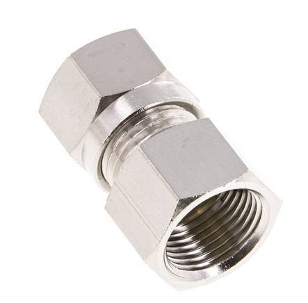10L & G3/8'' Nickel plated Brass Straight Cutting Fitting with Female Threads 115 bar ISO 8434-1