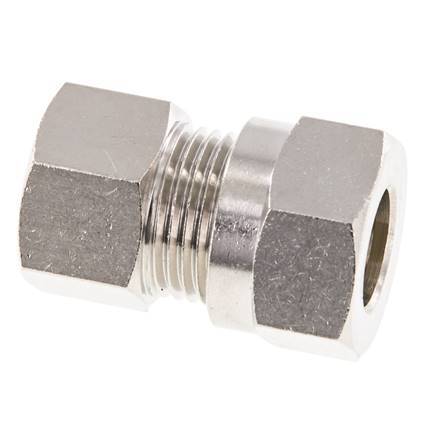 12L & G3/8'' Nickel plated Brass Straight Cutting Fitting with Female Threads 75 bar ISO 8434-1