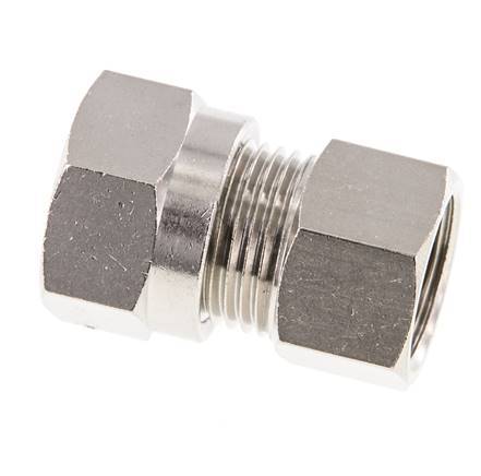 12L & G3/8'' Nickel plated Brass Straight Cutting Fitting with Female Threads 75 bar ISO 8434-1