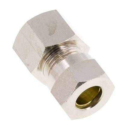 12L & G1/2'' Nickel plated Brass Straight Cutting Fitting with Female Threads 75 bar ISO 8434-1