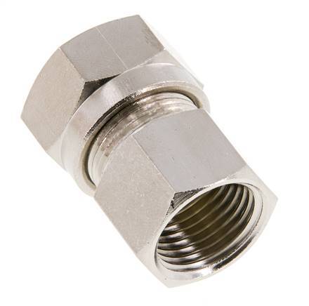 15L & G1/2'' Nickel plated Brass Straight Cutting Fitting with Female Threads 70 bar ISO 8434-1