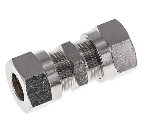 12L Nickel plated Brass Straight Cutting Fitting 75 bar ISO 8434-1