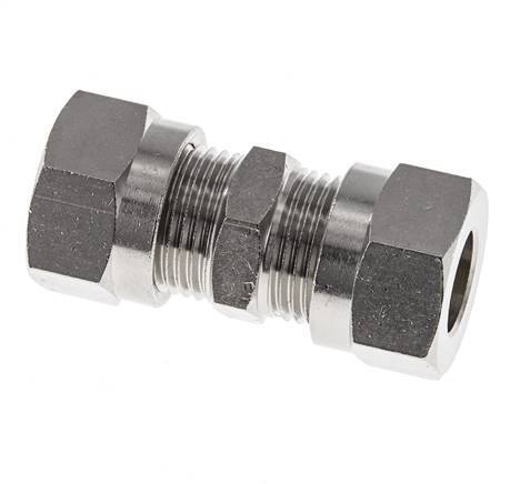 12L Nickel plated Brass Straight Cutting Fitting 75 bar ISO 8434-1
