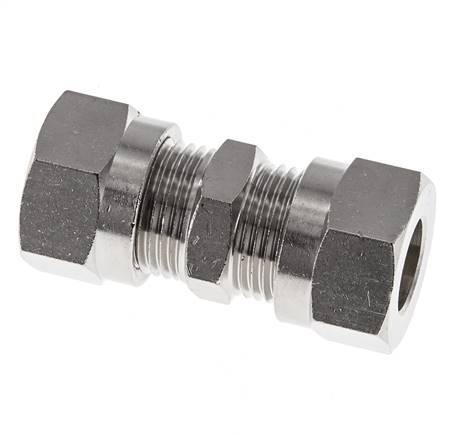 12L Nickel plated Brass Straight Cutting Fitting 75 bar ISO 8434-1