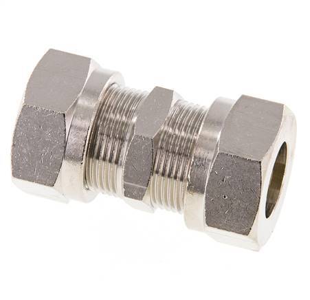 18L Nickel plated Brass Straight Cutting Fitting 65 bar ISO 8434-1