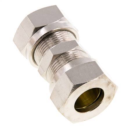 18L Nickel plated Brass Straight Cutting Fitting 65 bar ISO 8434-1
