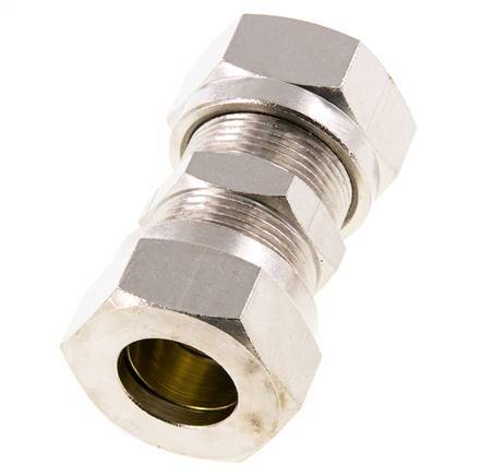 18L Nickel plated Brass Straight Cutting Fitting 65 bar ISO 8434-1