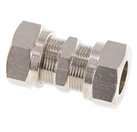 18L Nickel plated Brass Straight Cutting Fitting 65 bar ISO 8434-1