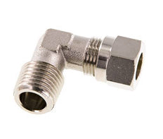 8LL & R1/4'' Nickel plated Brass Elbow Cutting Fitting with Male Threads 100 bar ISO 8434-1 [2 Pieces]