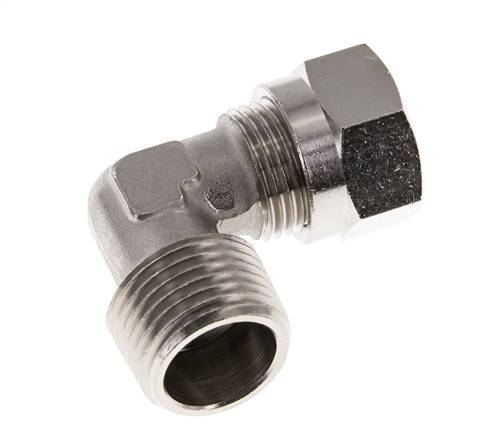 12L & R1/2'' Nickel plated Brass Elbow Cutting Fitting with Male Threads 75 bar ISO 8434-1
