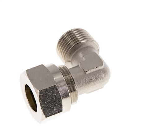 15L & R1/2'' Nickel plated Brass Elbow Cutting Fitting with Male Threads 70 bar ISO 8434-1