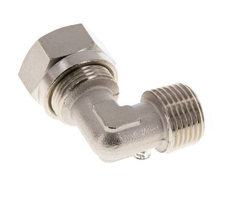 15L & R1/2'' Nickel plated Brass Elbow Cutting Fitting with Male Threads 70 bar ISO 8434-1