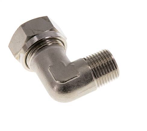 18L & R1/2'' Nickel plated Brass Elbow Cutting Fitting with Male Threads 65 bar ISO 8434-1