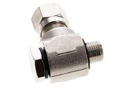 8LL & G1/8'' Nickel plated Brass Swivel Joint Cutting Fitting with Male Threads 100 bar Rotatable ISO 8434-1