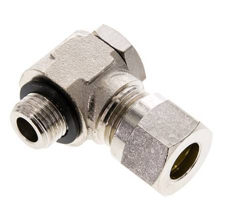 10L & G1/4'' Nickel plated Brass Swivel Joint Cutting Fitting with Male Threads 115 bar Rotatable ISO 8434-1