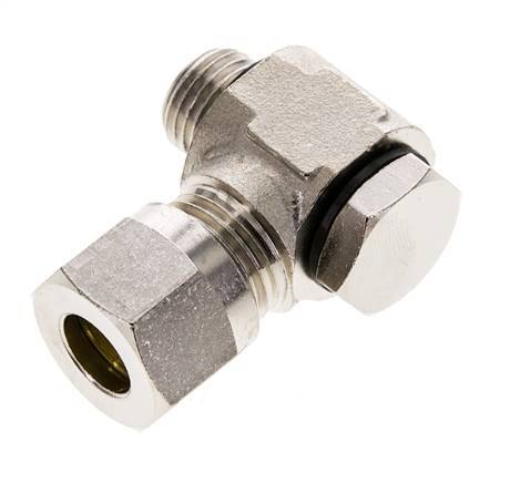 10L & G1/4'' Nickel plated Brass Swivel Joint Cutting Fitting with Male Threads 115 bar Rotatable ISO 8434-1