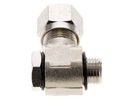 10L & G1/4'' Nickel plated Brass Swivel Joint Cutting Fitting with Male Threads 115 bar Rotatable ISO 8434-1
