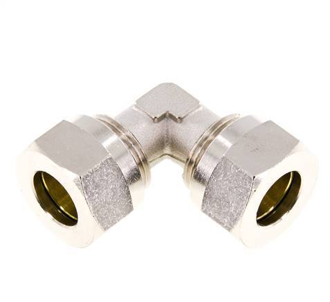 15L Nickel plated Brass Elbow Cutting Fitting 70 bar ISO 8434-1