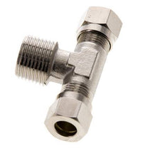 8LL & R3/8'' Nickel plated Brass T-Shape Tee Cutting Fitting with Male Threads 100 bar ISO 8434-1