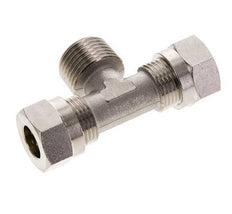 12L & R1/2'' Nickel plated Brass T-Shape Tee Cutting Fitting with Male Threads 75 bar ISO 8434-1