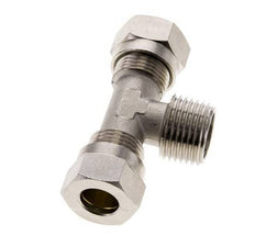 12L & R1/2'' Nickel plated Brass T-Shape Tee Cutting Fitting with Male Threads 75 bar ISO 8434-1