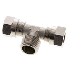 12L & R1/2'' Nickel plated Brass T-Shape Tee Cutting Fitting with Male Threads 75 bar ISO 8434-1