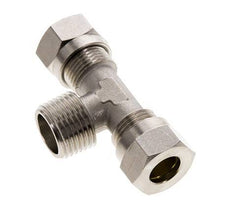 12L & R1/2'' Nickel plated Brass T-Shape Tee Cutting Fitting with Male Threads 75 bar ISO 8434-1