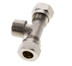 12L & R1/2'' Nickel plated Brass T-Shape Tee Cutting Fitting with Male Threads 75 bar ISO 8434-1