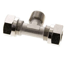 15L & R1/2'' Nickel plated Brass T-Shape Tee Cutting Fitting with Male Threads 70 bar ISO 8434-1