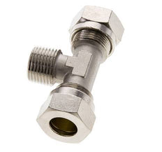 15L & R1/2'' Nickel plated Brass T-Shape Tee Cutting Fitting with Male Threads 70 bar ISO 8434-1