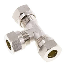12L Nickel plated Brass T-Shape Tee Cutting Fitting 75 bar ISO 8434-1