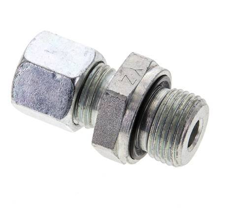 10L & M18x1.5 Zink plated Steel Straight Cutting Fitting with Male Threads 315 bar NBR ISO 8434-1