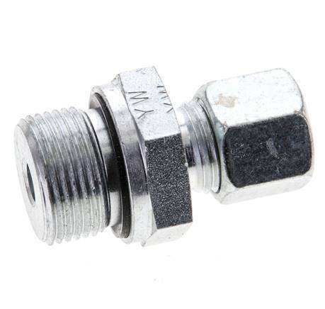 10L & M22x1.5 Zink plated Steel Straight Cutting Fitting with Male Threads 315 bar NBR ISO 8434-1