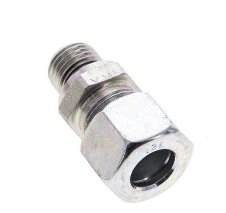 12L & M14x1.5 Zink plated Steel Straight Cutting Fitting with Male Threads 315 bar NBR ISO 8434-1