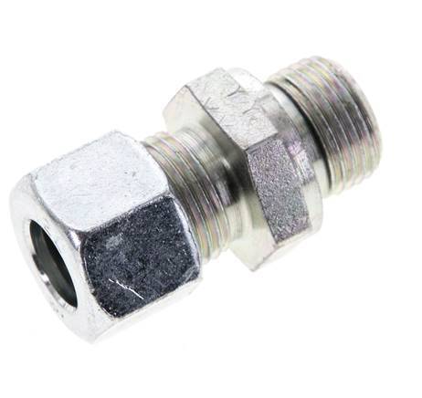 12L & M18x1.5 Zink plated Steel Straight Cutting Fitting with Male Threads 315 bar NBR ISO 8434-1