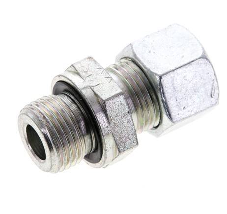 12L & M18x1.5 Zink plated Steel Straight Cutting Fitting with Male Threads 315 bar NBR ISO 8434-1