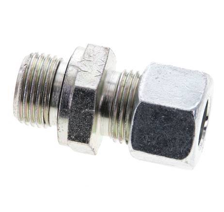 12L & M18x1.5 Zink plated Steel Straight Cutting Fitting with Male Threads 315 bar NBR ISO 8434-1