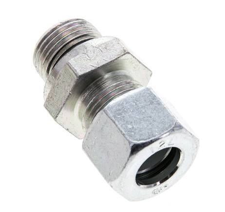 12L & M18x1.5 Zink plated Steel Straight Cutting Fitting with Male Threads 315 bar NBR ISO 8434-1