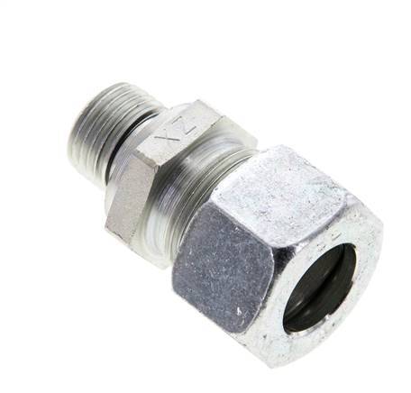 15L & M16x1.5 Zink plated Steel Straight Cutting Fitting with Male Threads 315 bar NBR ISO 8434-1