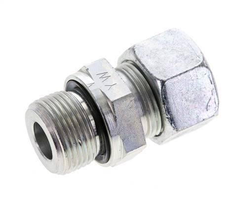 15L & M22x1.5 Zink plated Steel Straight Cutting Fitting with Male Threads 315 bar NBR ISO 8434-1