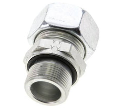 22L & M26x1.5 Zink plated Steel Straight Cutting Fitting with Male Threads 160 bar NBR ISO 8434-1