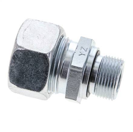 22L & M22x1.5 Zink plated Steel Straight Cutting Fitting with Male Threads 160 bar NBR ISO 8434-1