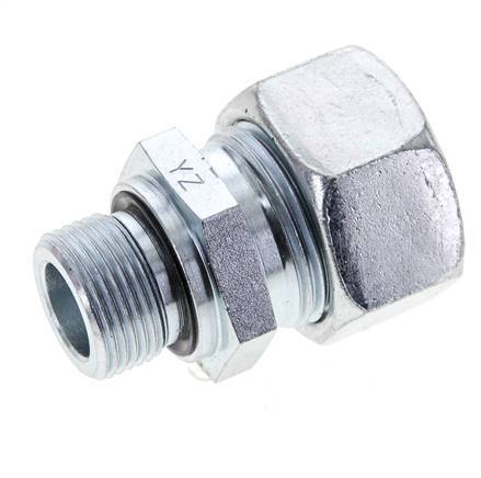 22L & M22x1.5 Zink plated Steel Straight Cutting Fitting with Male Threads 160 bar NBR ISO 8434-1