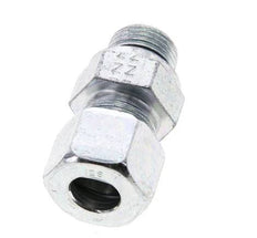 12S & M18x1.5 Zink plated Steel Straight Cutting Fitting with Male Threads 630 bar NBR ISO 8434-1 [2 Pieces]