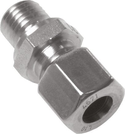 30S & M42x2 Stainless Steel Straight Cutting Fitting with Male Threads 400 bar FKM ISO 8434-1