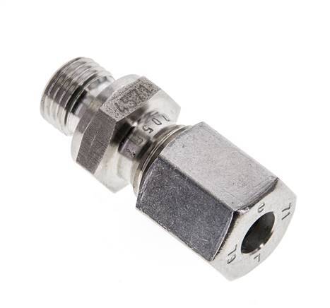 6L & M10x1 Stainless Steel Straight Cutting Fitting with Male Threads 315 bar FKM ISO 8434-1