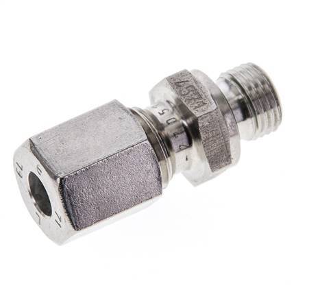 6L & M10x1 Stainless Steel Straight Cutting Fitting with Male Threads 315 bar FKM ISO 8434-1