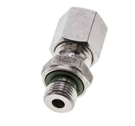 6L & M10x1 Stainless Steel Straight Cutting Fitting with Male Threads 315 bar FKM ISO 8434-1